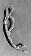 Silver Inlay Shank Snaffle Bit - Black