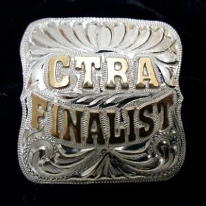 Square Custom Concho with JB Lettering - Silver Plated