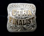 Square Custom Concho with JB Lettering - Silver Plated