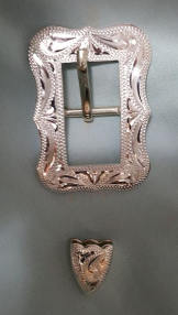Laredo - Center Bar Buckle #122-15P Sterling Overlay (larger)