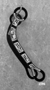 Silver Inlay Solid Grazing Bit - Black