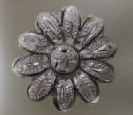 Santa Clara Silver Concho (product #250) German Silver with Silver Overlay petals  with Chicago Screw