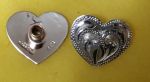 Sterling Overlay (OV) HEART Concho with Chicago Screw