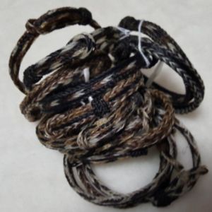 3 Strands Horse Hair Braided Bracelet - Natural Colors (Two Color Choices)