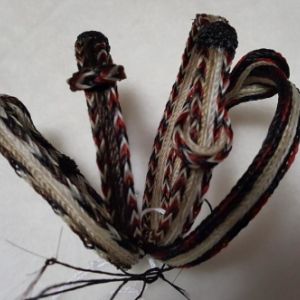 4 Strands Horse Hair Braided Bracelet - 2 Color Choices  NATURAL or w/ RED Detail