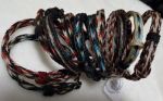 5 Strands Horse Hair Braided Bracelet - 5 Color Choices w/ BLUE or RED Detail