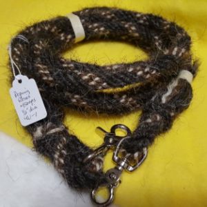 Mane Horsehair Roping Reins with Snaps - Pattern W-1 (Gray, Brown)