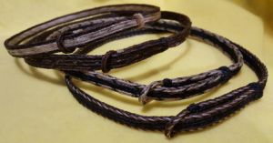 HORSEHAIR HAT BAND - 4 Strands - W/O Tassels  (4 Choices)