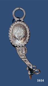 Big (2 1/2") Oval Concho Silver Inlay Bit