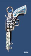 Pistol Silver Inlay Bit - with Turquoise