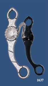 Concho Silver Inlay Bit - Blued