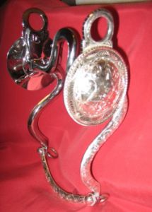 Big Concho Bit -- B-1580 with 3" Silver Rope Edge Concho