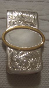 Sterling Overlay Money Clip - Pattern 659